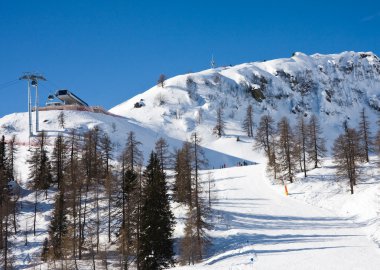 Kayak tesisi madonna di campiglio. İtalya