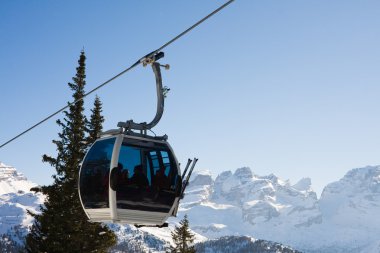 Kayak tesisi madonna di campiglio. İtalya