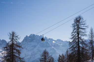 Kayak tesisi madonna di campiglio. İtalya