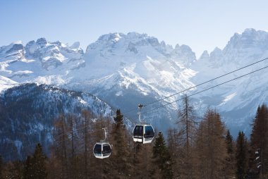 Kayak tesisi madonna di campiglio. İtalya