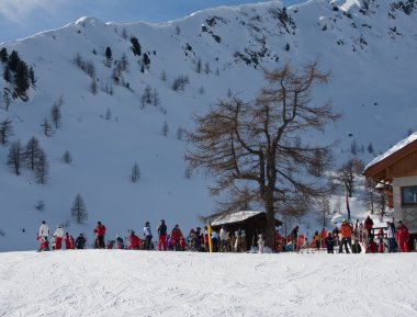 Kayak tesisi madonna di campiglio. İtalya