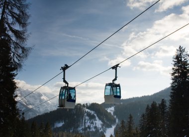 Kayak tesisi madonna di campiglio. İtalya