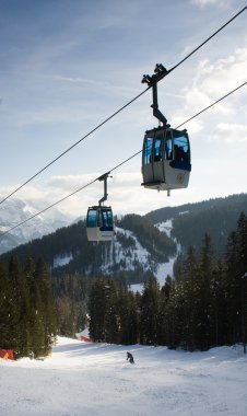 Kayak tesisi madonna di campiglio. İtalya