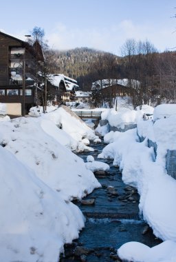 Kayak tesisi madonna di campiglio. İtalya