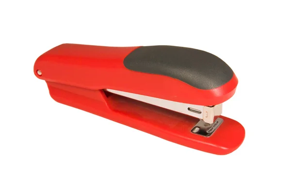 Red stapler, isolated — Stock Photo, Image