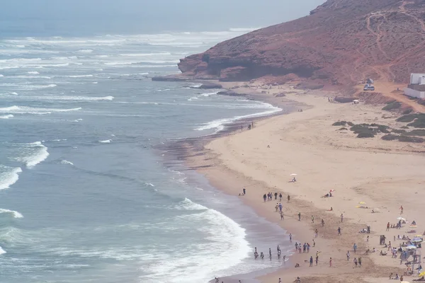 Grote sendy strand in sidi ifni, Marokko — Stockfoto