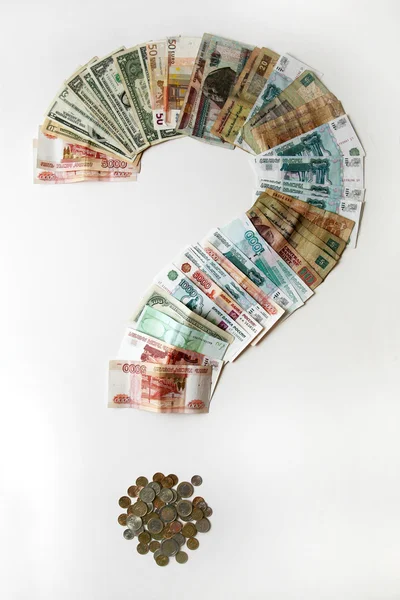 Dinheiro, Moedas, notas , — Fotografia de Stock