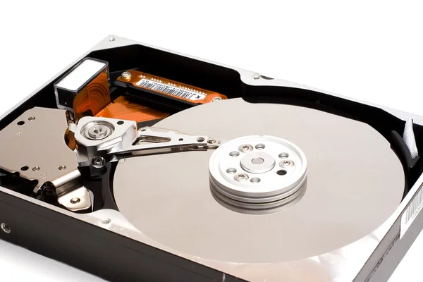 Открытый жесткий диск компьютера — стоковое фото