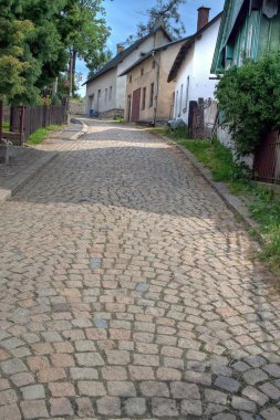 Street with the-stone pavement clipart