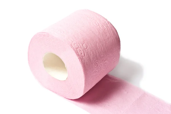 Rollo de papel higiénico rosa — Foto de Stock