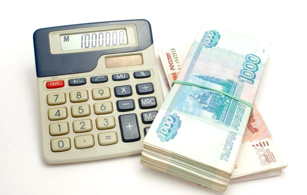 Dinero y calculadora — Foto de Stock