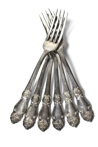 Vintage zilveren vork — Stockfoto