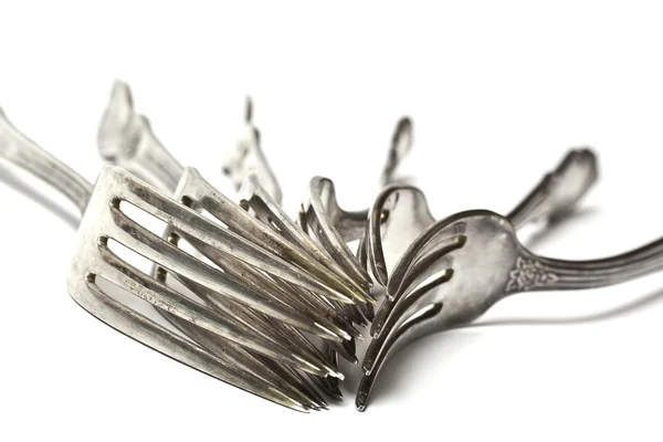 Vintage silver fork — Stock Photo, Image