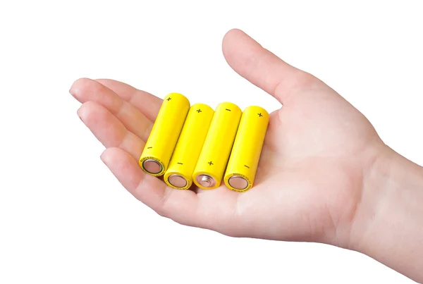 Bateria na mão — Fotografia de Stock
