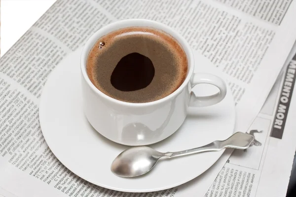 Чашкою кави — стокове фото