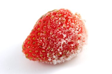 Frozen strawberry in frost clipart