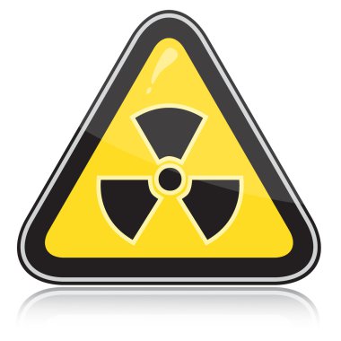 Warning radiation hazard sign clipart