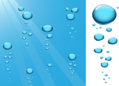 Bubbles in water clipart