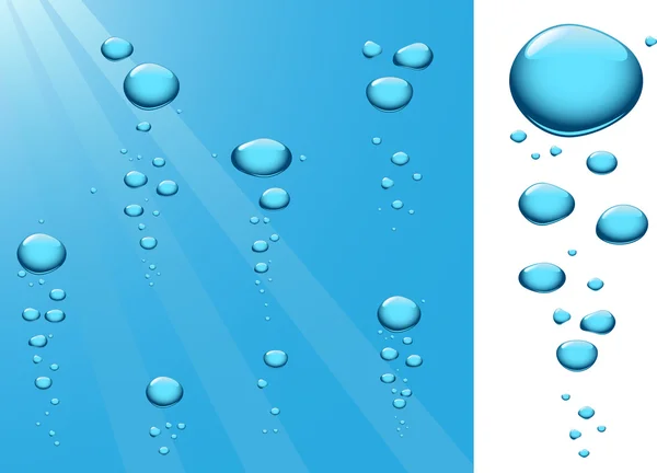 Bubbles in water — Stock Vector