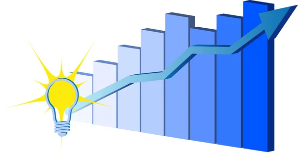Vektor blå diagram — Stock vektor
