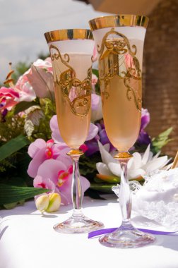 Wedding champagne clipart