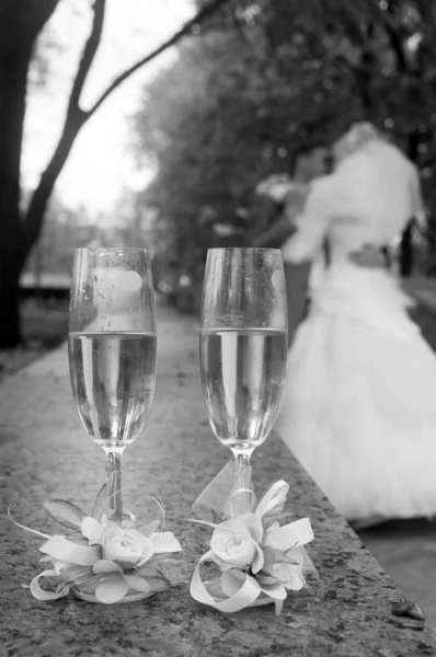 婚礼眼镜 — 图库照片