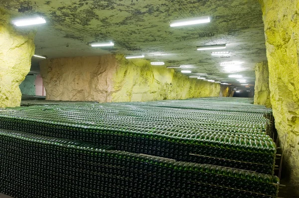 Underground storage of wine — Stock Photo, Image