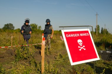 Danger mines clipart