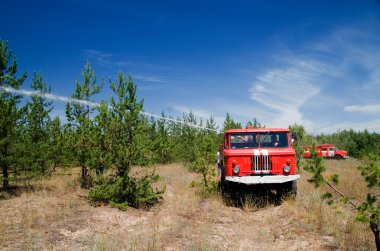 Old firetruck, Ukraine Donetsk clipart