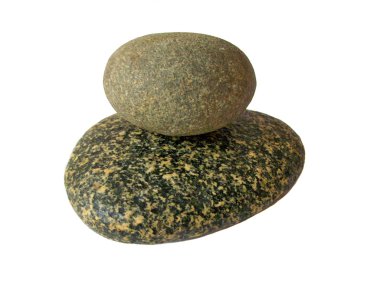 Two river stones on white background clipart