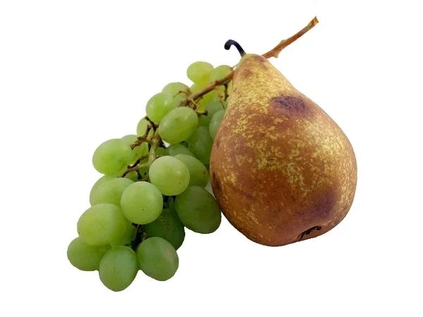 Виноград и груша — стоковое фото