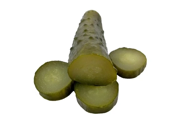 Cut salty cucumber — Stock Photo, Image
