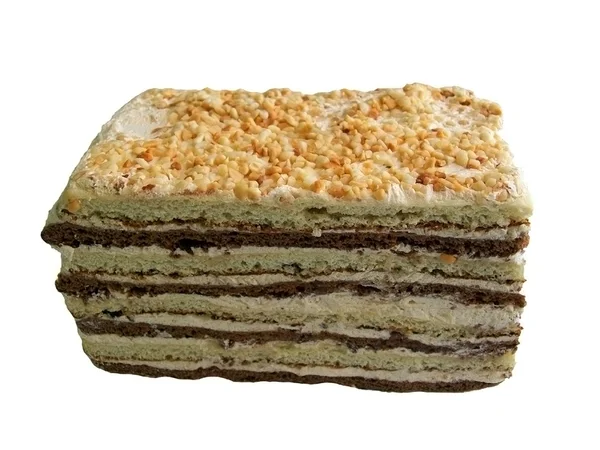 Honung kaka på vit bakgrund — Stockfoto