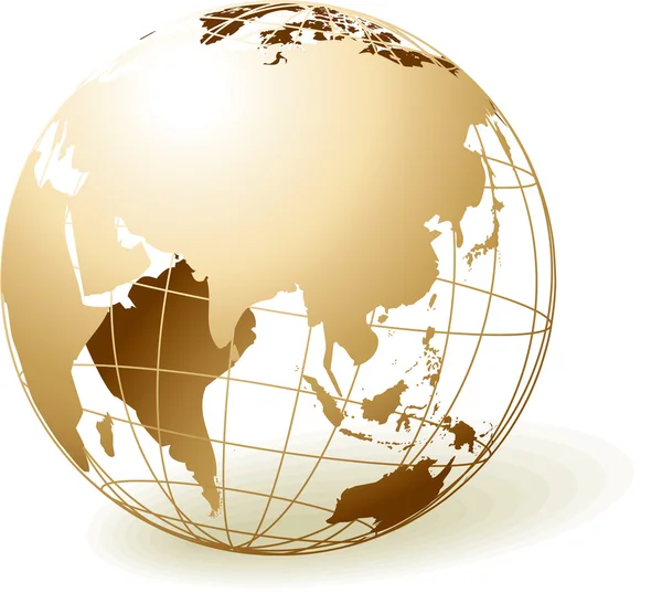 Glob de cristal de ouro —  Vetores de Stock