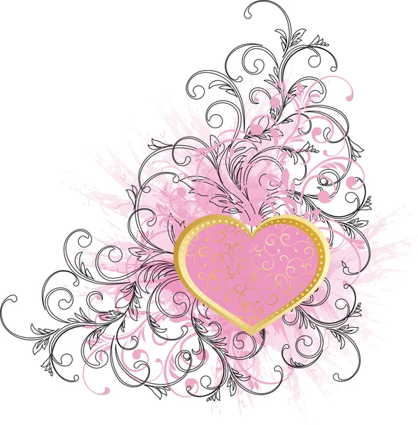 Векторное розовое сердце — стоковый вектор