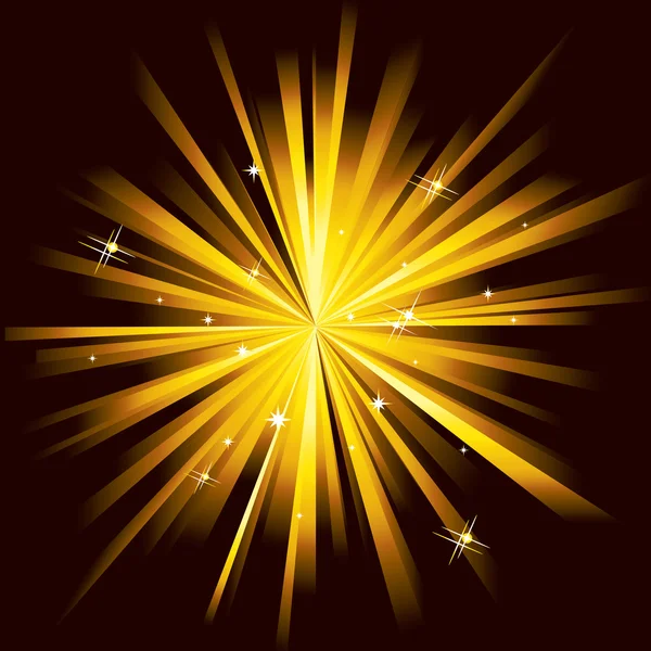 Żółta gwiazda fajerwerk — Wektor stockowy