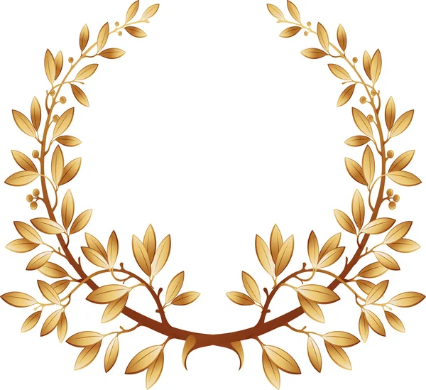 月桂樹の花輪の装飾 — ストックベクタ