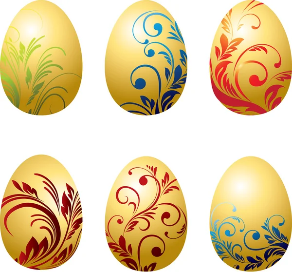Conjunto de huevo de Pascua vector — Archivo Imágenes Vectoriales