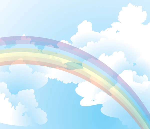 彩虹和云 — 图库矢量图片