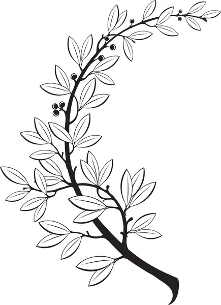 Laurel garland dekoration — Stock vektor