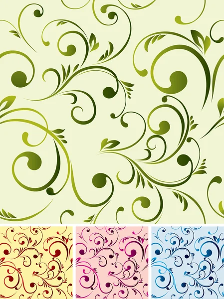 Couleur floral abstrait sans couture — Image vectorielle