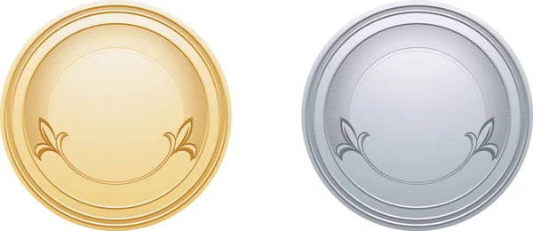 Zlaté a stříbrné medaile — Stockový vektor