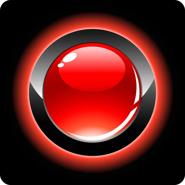 Rode knop — Stockvector
