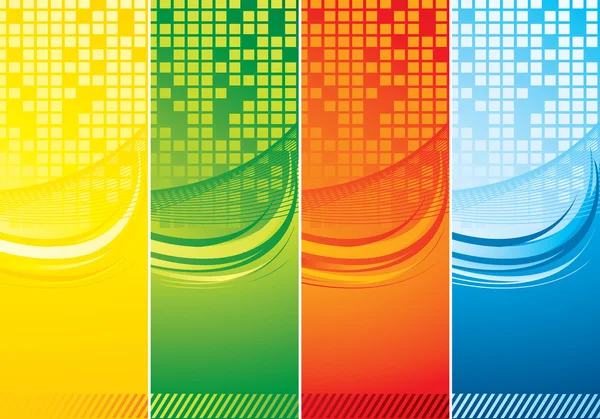 Banner abstracto de color — Vector de stock