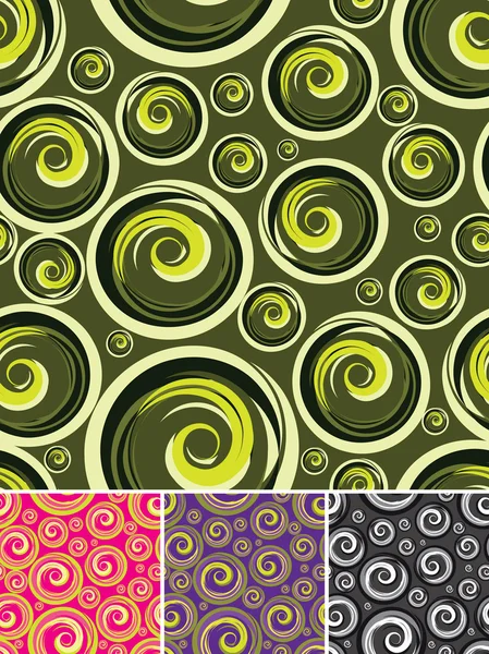 Vert rétro sans couture — Image vectorielle