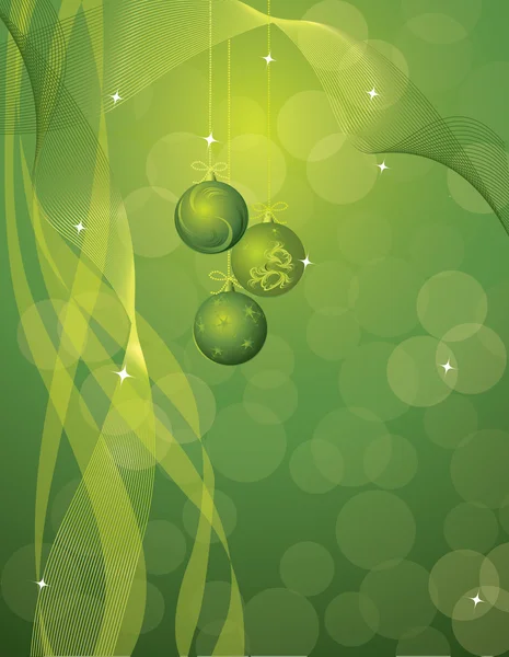 Boules de Noël vertes — Image vectorielle