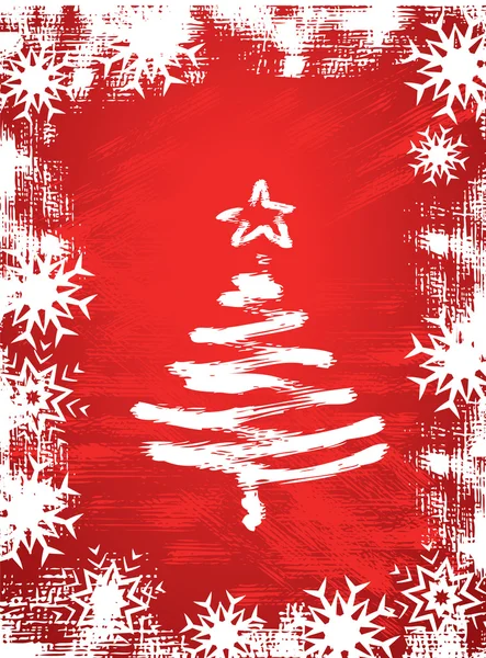 Grunge-Weihnachtsbaum — Stockvektor
