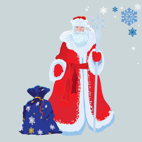 俄罗斯圣诞老人 — 图库矢量图片