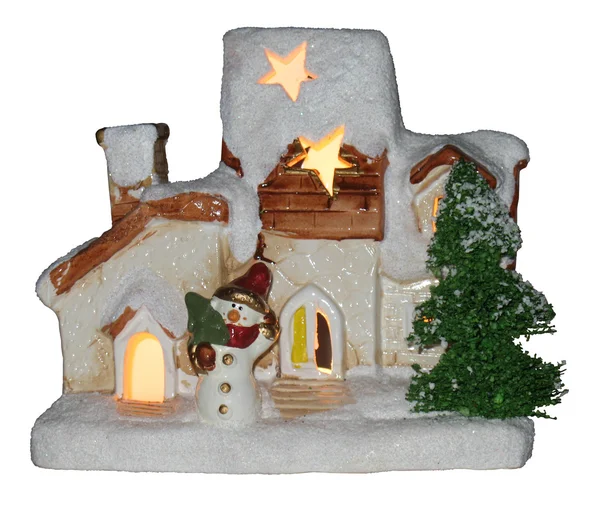 雪地里的圣诞别墅 — 图库照片