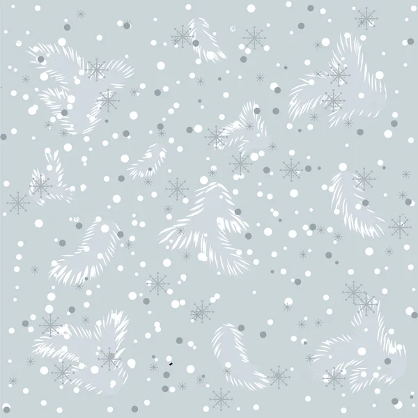 Textura de invierno con copos de nieve — Vector de stock